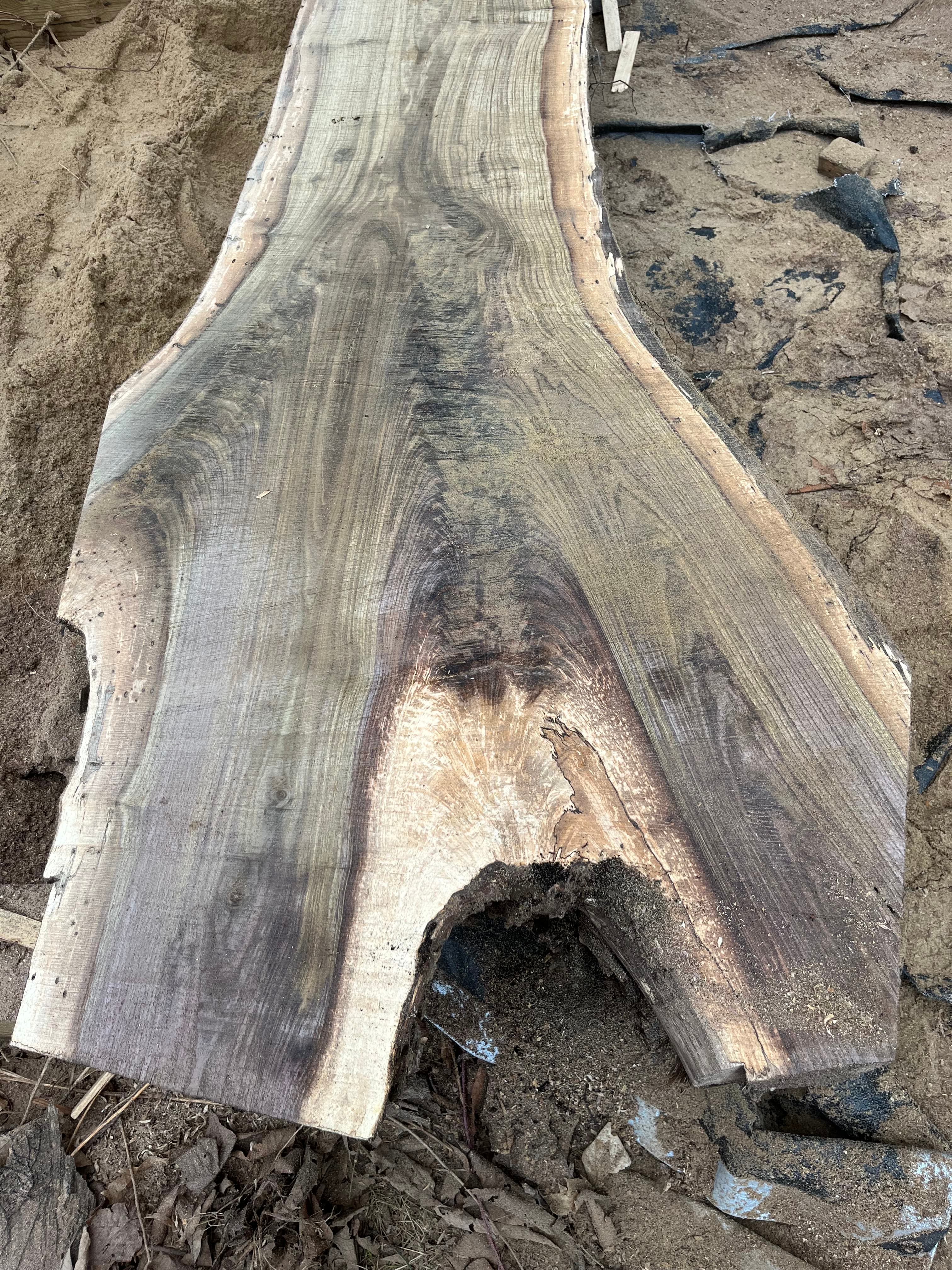 Live Edge Crotch Slab Outdoors | Tougas Timberworks Monroe CT