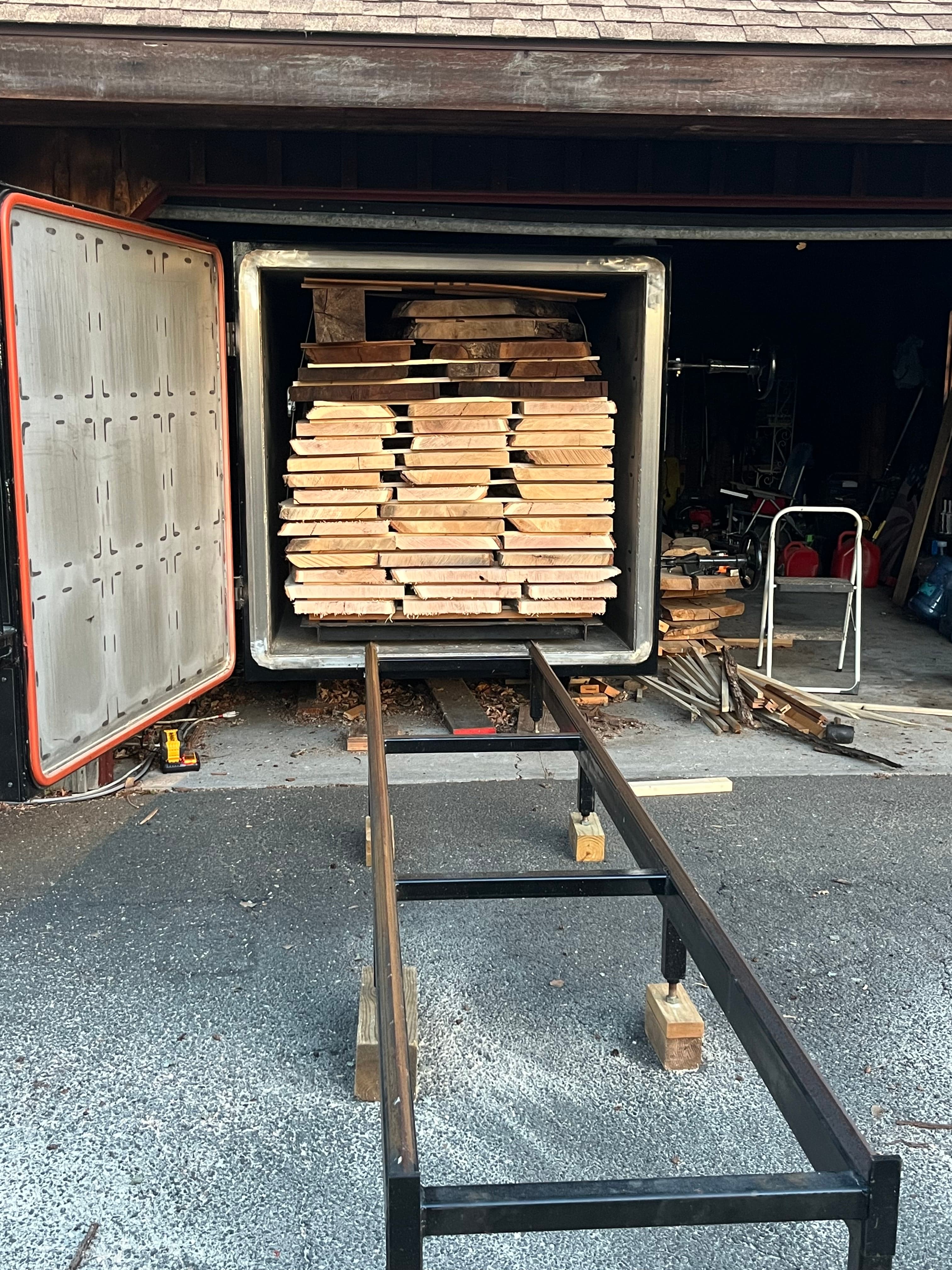 Live Edge Log Bench In Snow | Tougas Timberworks Monroe CT