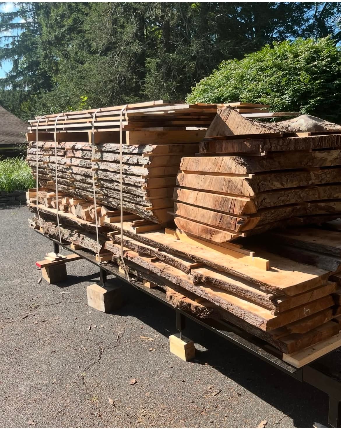 Live Edge Stand Up Desk Steel Legs | Tougas Timberworks Monroe CT