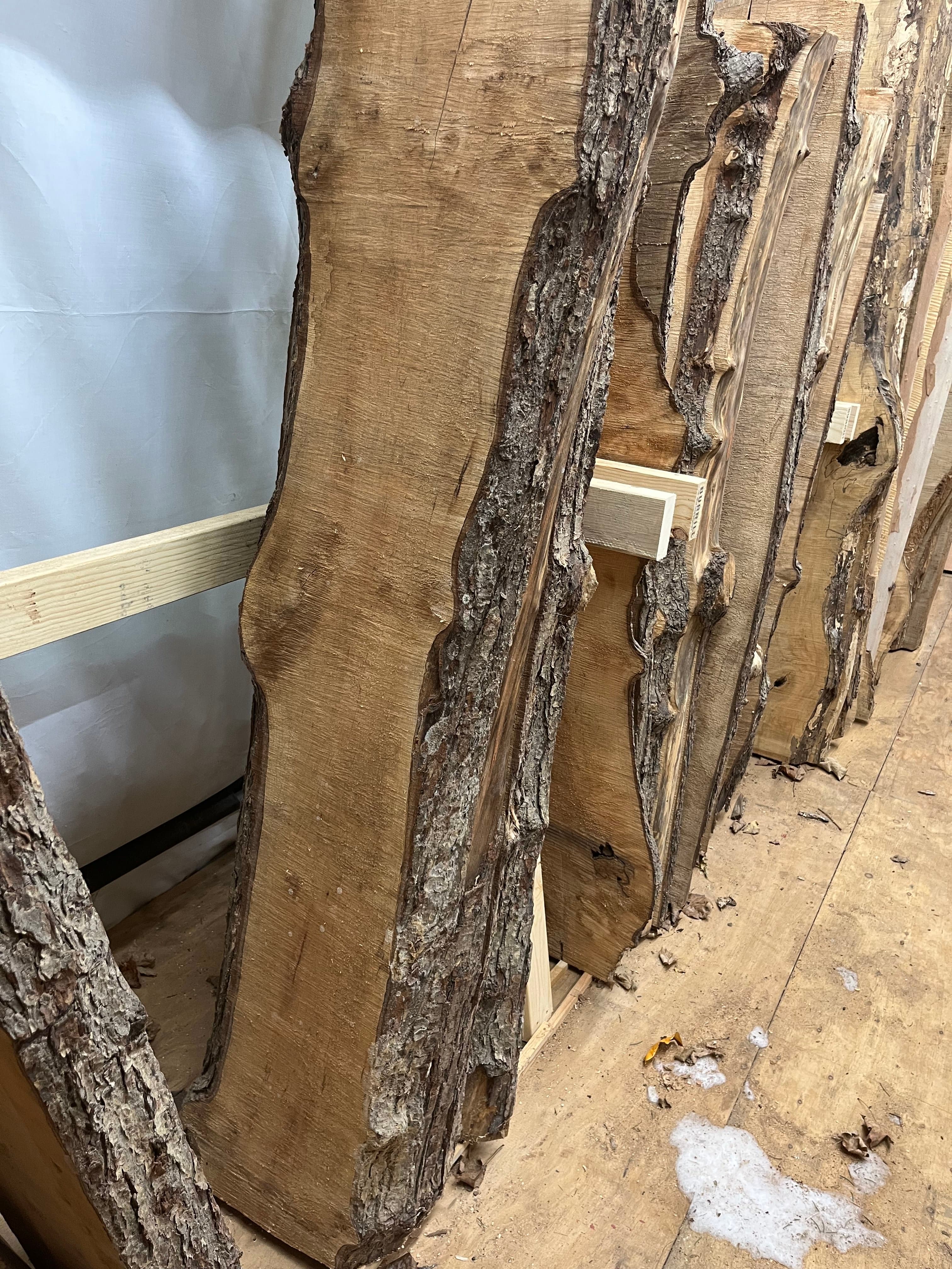 Slabs In Tent Overhead | Tougas Timberworks Monroe CT