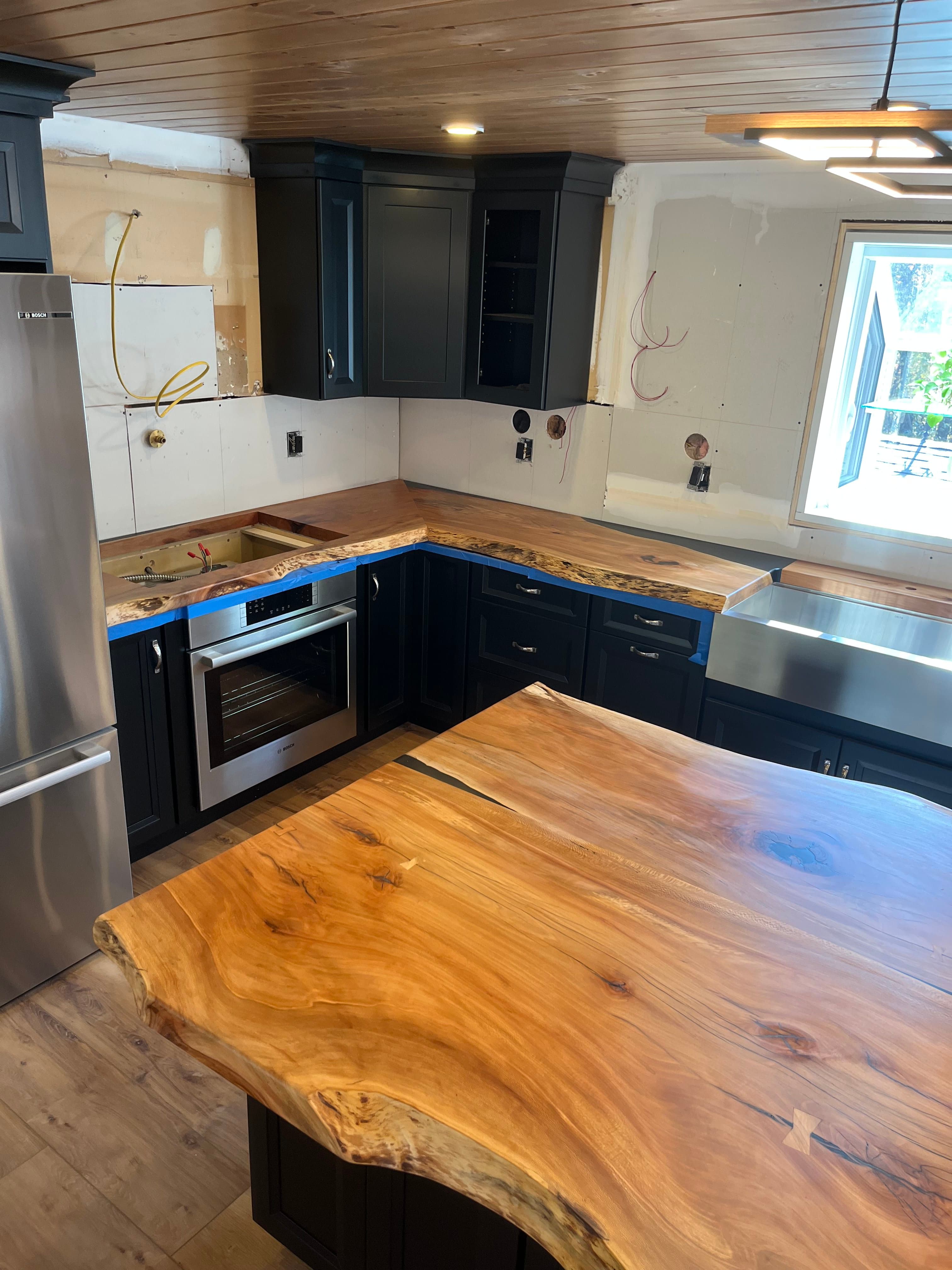 Slabs In Tent Storage Mixed | Tougas Timberworks Monroe CT