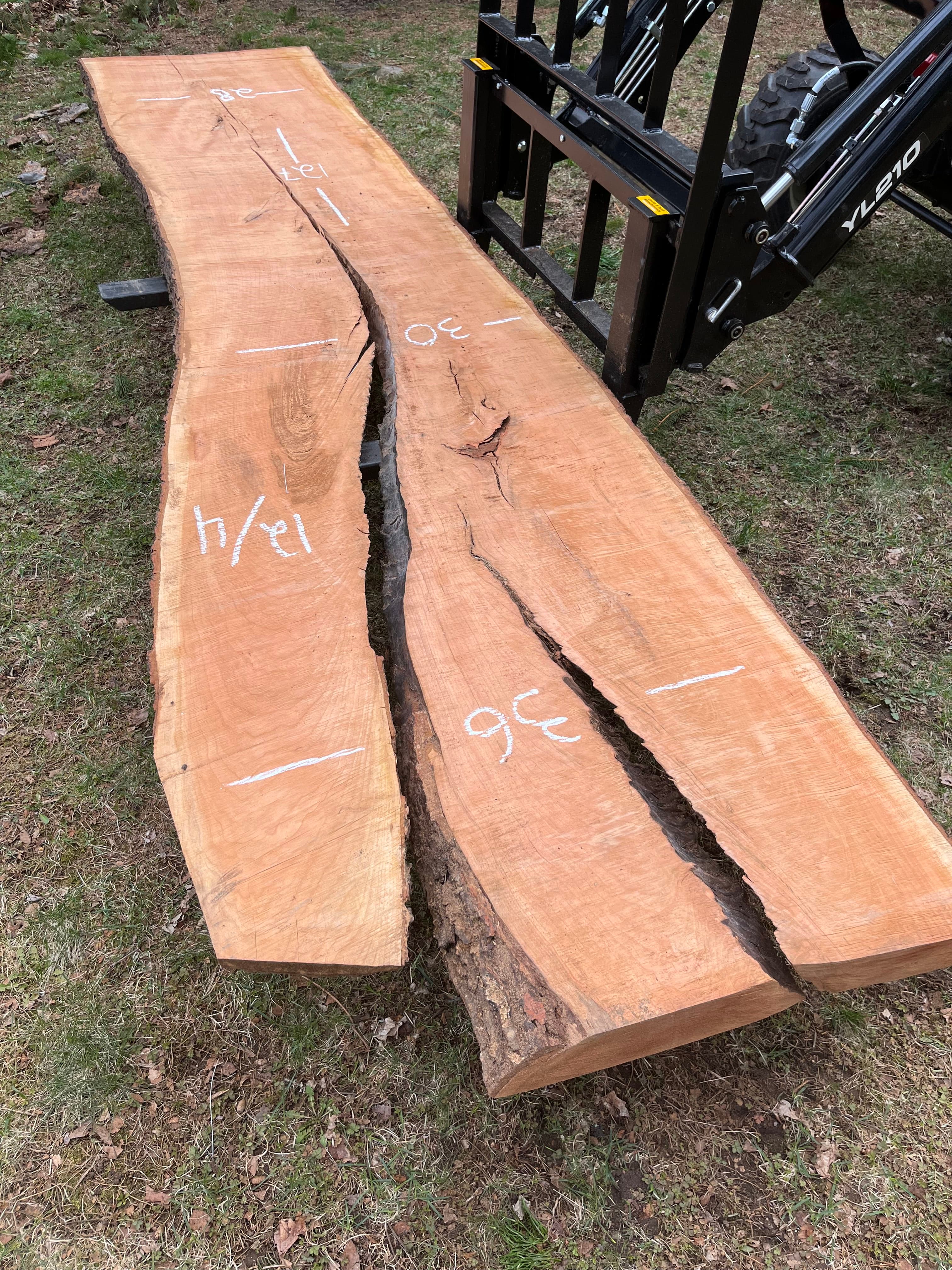 Two Large Live Edge Slabs With Measurements | Tougas Timberworks Monroe CT