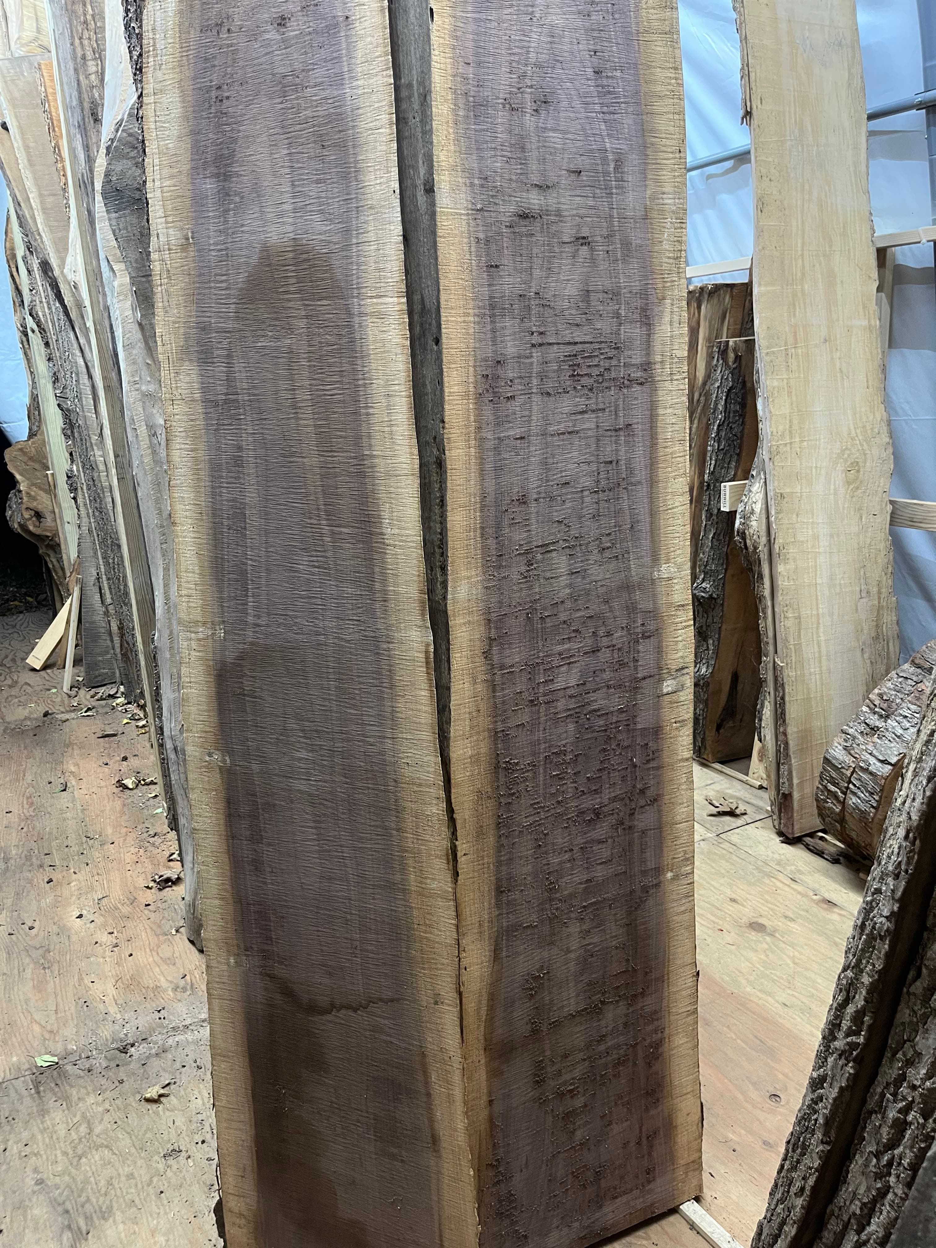Walnut Slabs Stacked In Shop | Tougas Timberworks Monroe CT